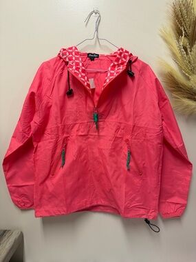 Girls' Pink Hooded Rain Anorak